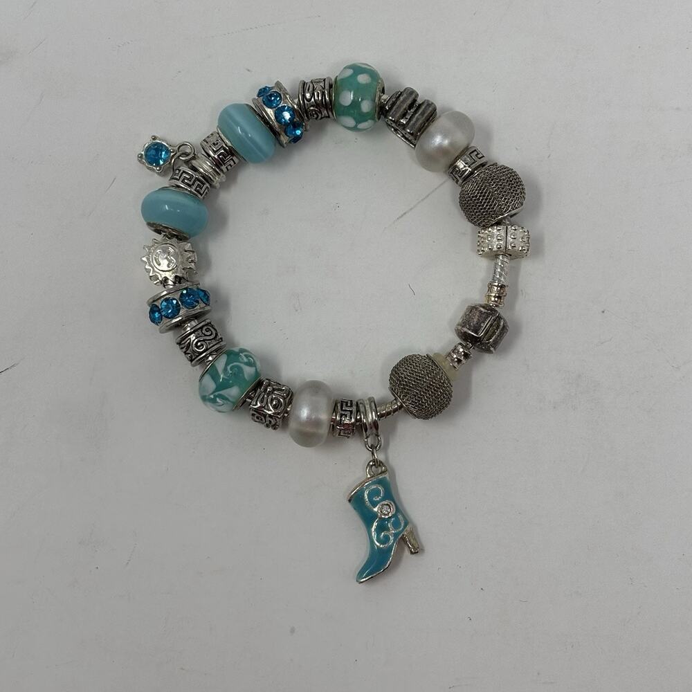 Sterling Silver Charm Bracelet 925 UNBRANDED READ DESCRIPTION